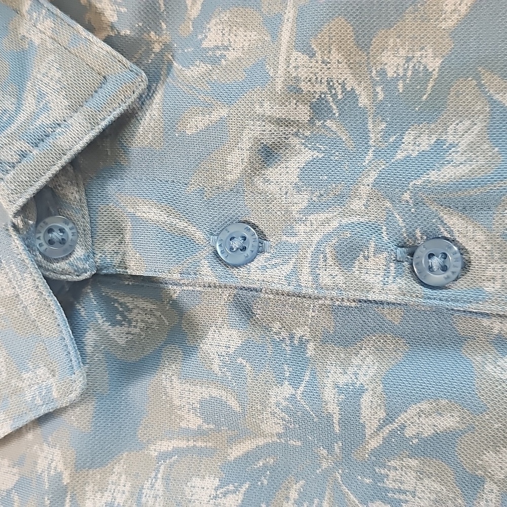 Travis Mathew Men's Blue Tropical Polo Shirt - Picture 11 of 11